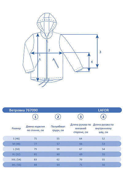 Ветровка Lafor Серо-синий, 767090